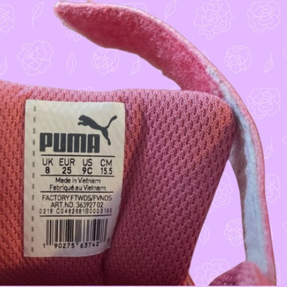 Puma Pink High Tops with Velcro - Picture 6 of 6